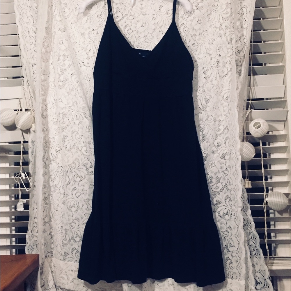 Xl Gap black cotton knee length summer dress